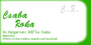 csaba roka business card